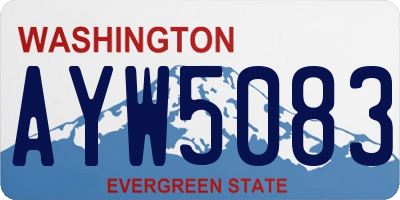 WA license plate AYW5083