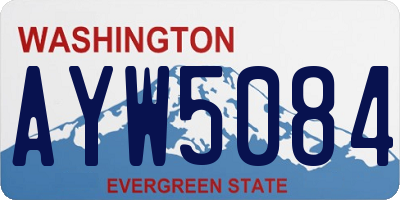 WA license plate AYW5084