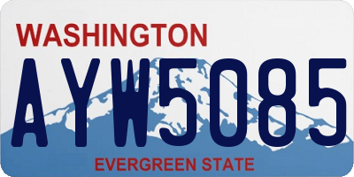 WA license plate AYW5085