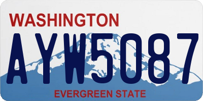 WA license plate AYW5087