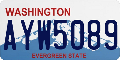 WA license plate AYW5089
