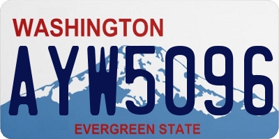 WA license plate AYW5096