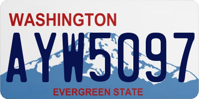 WA license plate AYW5097