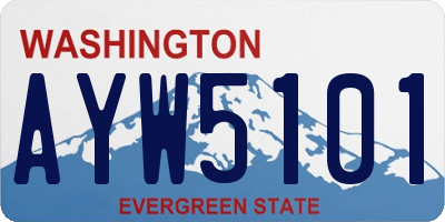 WA license plate AYW5101