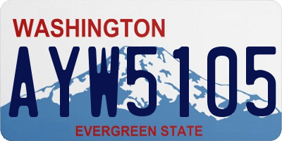 WA license plate AYW5105