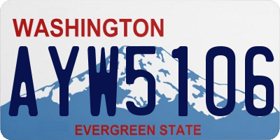 WA license plate AYW5106