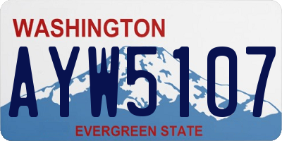 WA license plate AYW5107