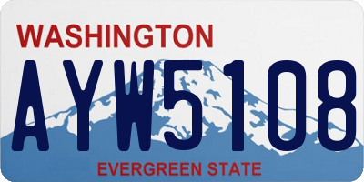 WA license plate AYW5108