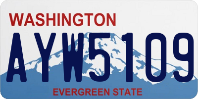 WA license plate AYW5109