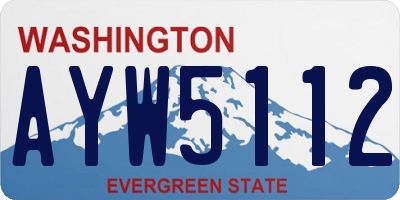 WA license plate AYW5112