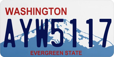 WA license plate AYW5117