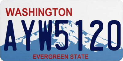 WA license plate AYW5120