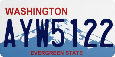 WA license plate AYW5122