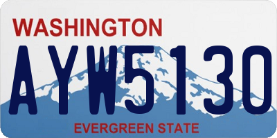 WA license plate AYW5130