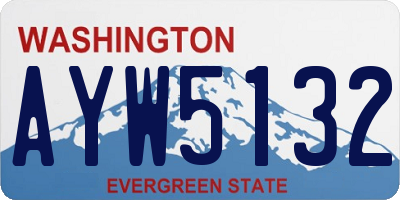 WA license plate AYW5132