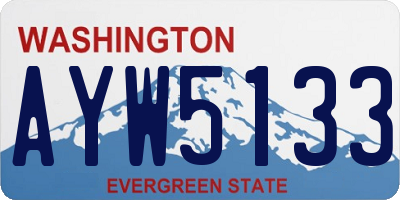 WA license plate AYW5133