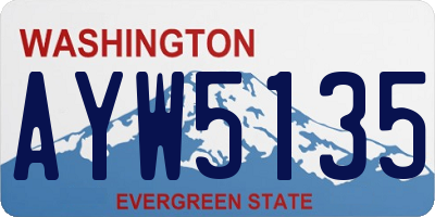 WA license plate AYW5135
