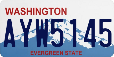 WA license plate AYW5145