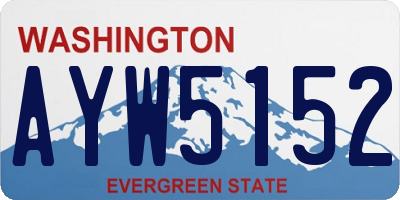 WA license plate AYW5152