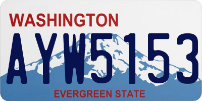 WA license plate AYW5153