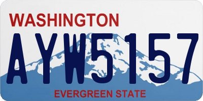 WA license plate AYW5157