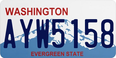 WA license plate AYW5158