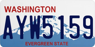 WA license plate AYW5159