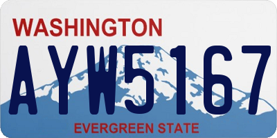 WA license plate AYW5167