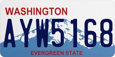 WA license plate AYW5168