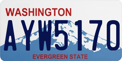 WA license plate AYW5170