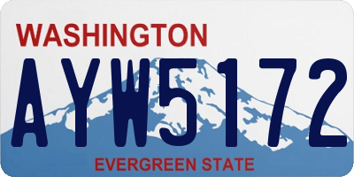 WA license plate AYW5172