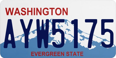 WA license plate AYW5175