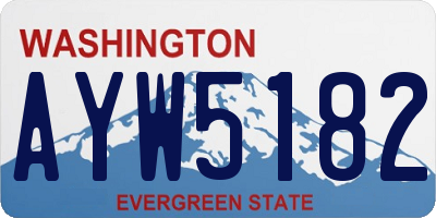 WA license plate AYW5182