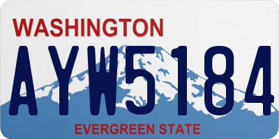 WA license plate AYW5184