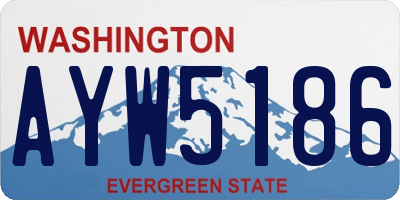 WA license plate AYW5186