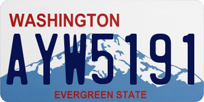 WA license plate AYW5191