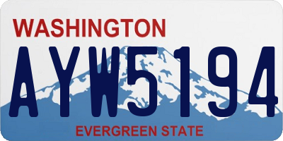 WA license plate AYW5194