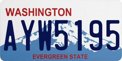 WA license plate AYW5195