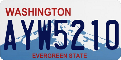 WA license plate AYW5210