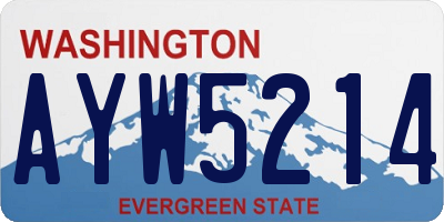 WA license plate AYW5214