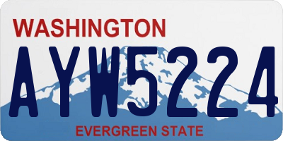 WA license plate AYW5224