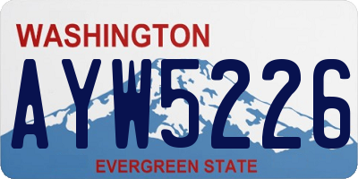 WA license plate AYW5226