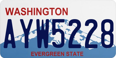 WA license plate AYW5228