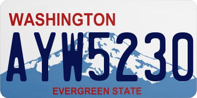WA license plate AYW5230
