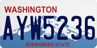 WA license plate AYW5236