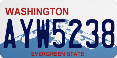 WA license plate AYW5238