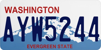 WA license plate AYW5244