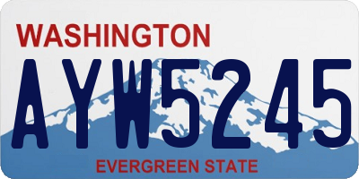 WA license plate AYW5245