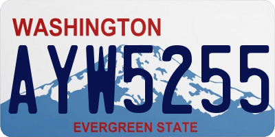 WA license plate AYW5255