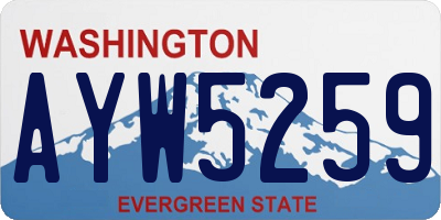 WA license plate AYW5259